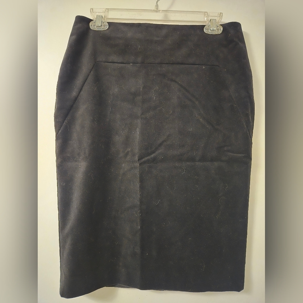 Ann Taylor Classic Velvet‎ Black Pencil Skirt